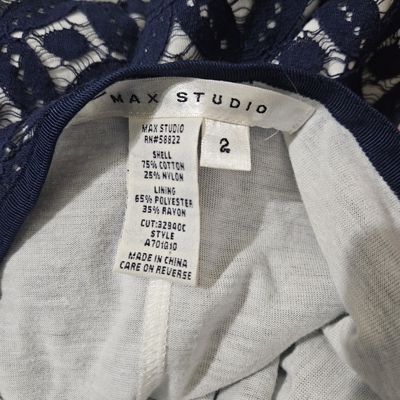 Max Studio Lace Overlay Skirt - Picture 4 of 5